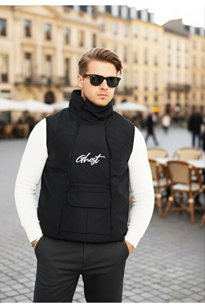 Star Fashion Vesta groasa pentru barbati cu buzunar in fata si inchidere late...