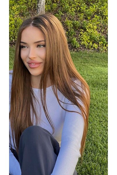 Zeysum Fındık Kahverengi Düz Çıtçıtlı Saç Postiş Takma Saç 60 Cm 110gr Isıya ...