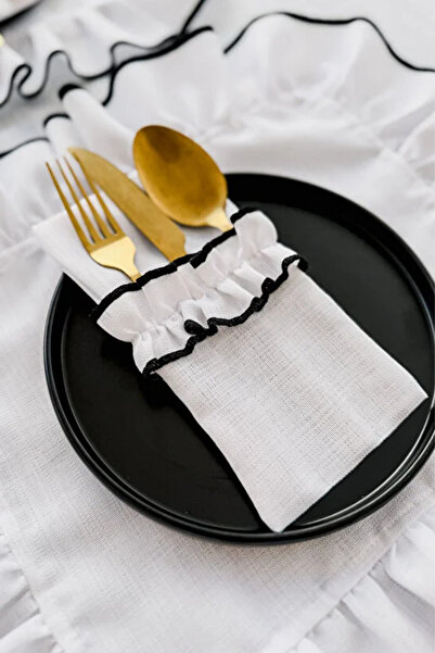 KaiHome Shine White 3 Bölmeli Çatal-Kaşık-Bıçak Kılıfı 4Lü