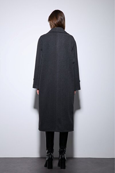 Starinci Mayo Coat Double-Breasted Collar Gray