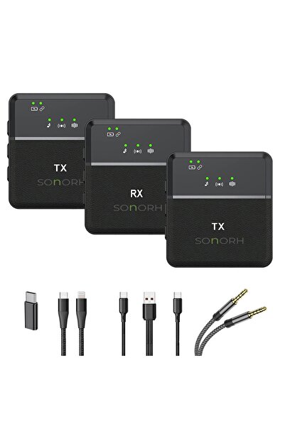 SONORH ® Wireless Audio Transmitter and Receiver, USB-C & Lightning, Jack AUX 3.5mm, Noise Reduction