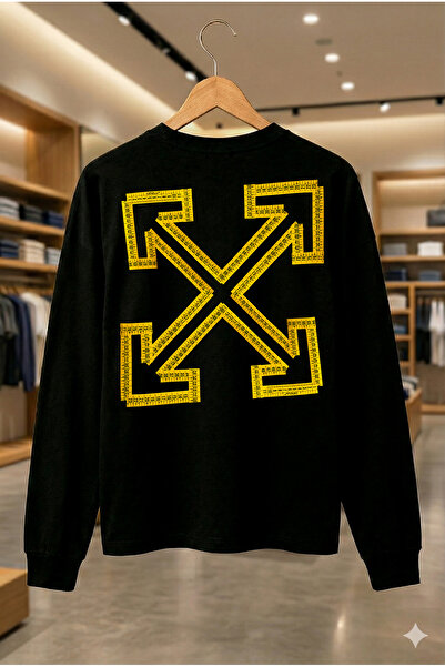 CC STORE Μακρυμάνικο μπλουζάκι Off με τύπωμα Υφασμάτινο που δεν είναι υγρό και δεν κρύει