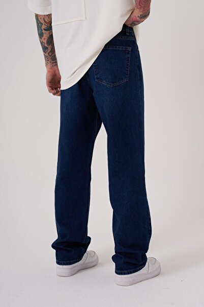 Machinist Men's Baggy Fit Relaxed Jean Pants Blue