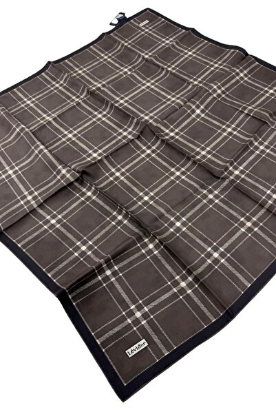 Levidor وشاح حريري من التويل LD1136 بنمط منقوش 10-لون المنك الداكن