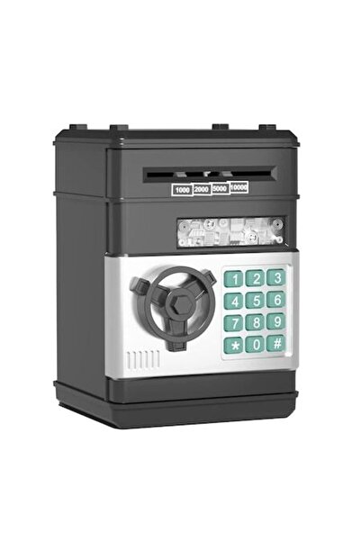 darklove Electronic Piggy Bank for Kids, Light & Sound, Bill & Coin Slot, 13.1x13.8x19.3cm, Black