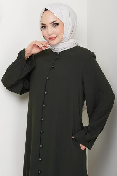 hafsamina Φεράς με λαβή και κουμπί Χακί HM2861