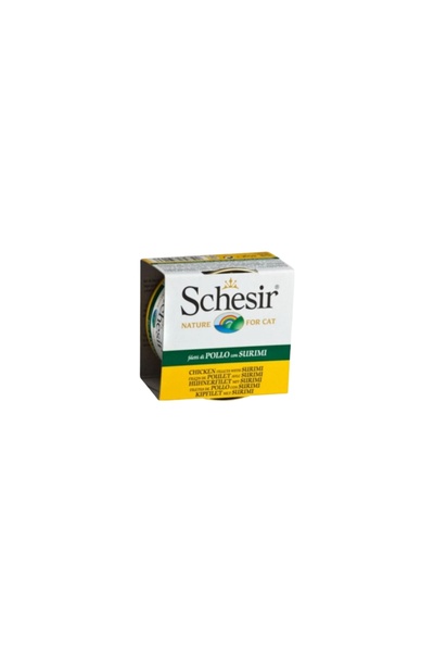 Schesir شيزر طعام رطب للقطط فيليه الدجاج مع السوريمي 85g