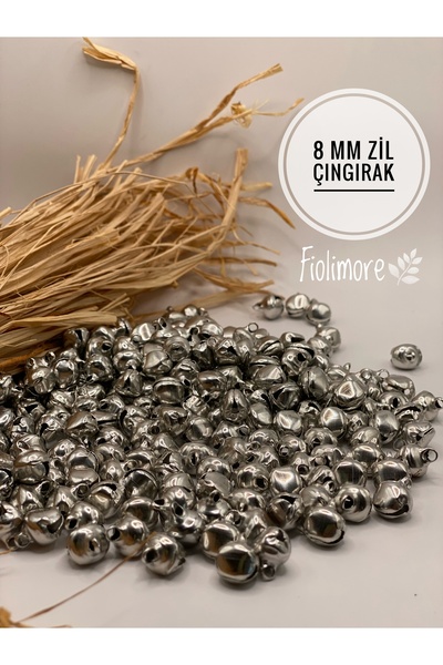 Fiolimore 20 komada zvečke u obliku božićnog zvona od 8 mm sa ručkom i povodc...