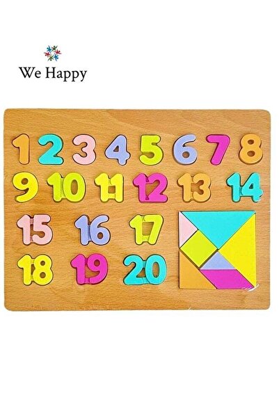 WE HAPPY لوحة أحجية مونتيسوري الخشبية ABC 123، مكونة من 28 قطعة - لعبة خشبية ...