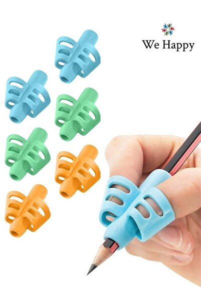 WE HAPPY 6 Pcs Children Writing Pencil Holder Silicone Posture Correction Pen...