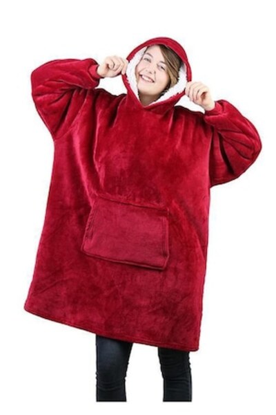 Sanlux Hanorac, Huggle ultra plușat, roșu, unisex, universal