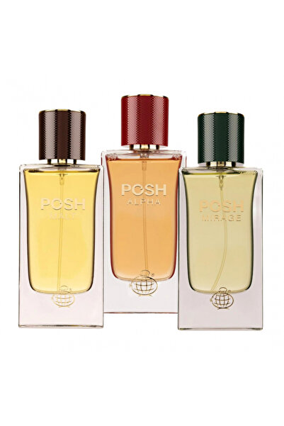 Fragrance World POSH 3-perfume set: Alpha 80 ml + Mirage 80 ml + Malt 80 ml