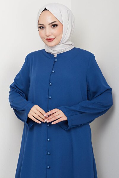 hafsamina Φεράς με λαβή και κουμπί Indigo HM2861