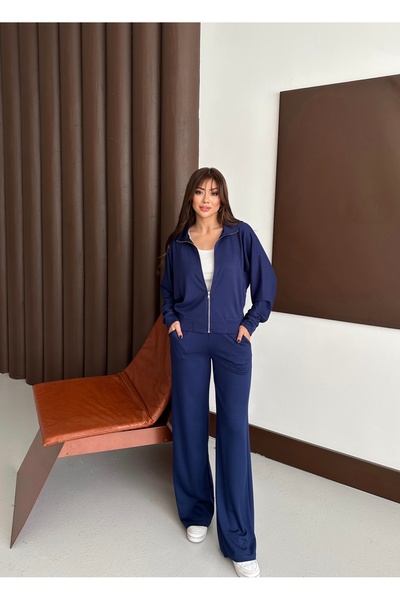 modapark.ist Women's Front Zippered Modal Pants Set