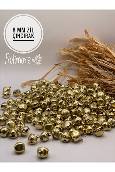 Fiolimore 20 Adet 8 mm Kulplı Zil Yılbaşı Noel Çan Çıngırak Aksesuar Tasma