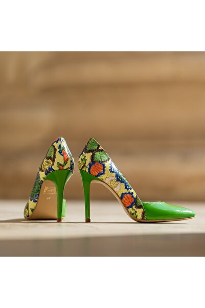 OEM Aime Green Flowers Stiletto Shoes - 39