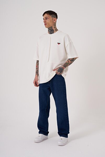 Machinist Men's Baggy Fit Relaxed Jean Pants Blue