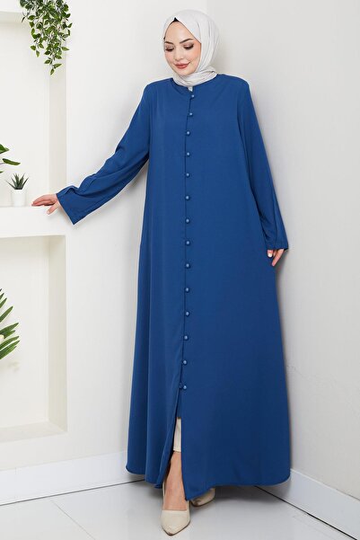 hafsamina Φεράς με λαβή και κουμπί Indigo HM2861