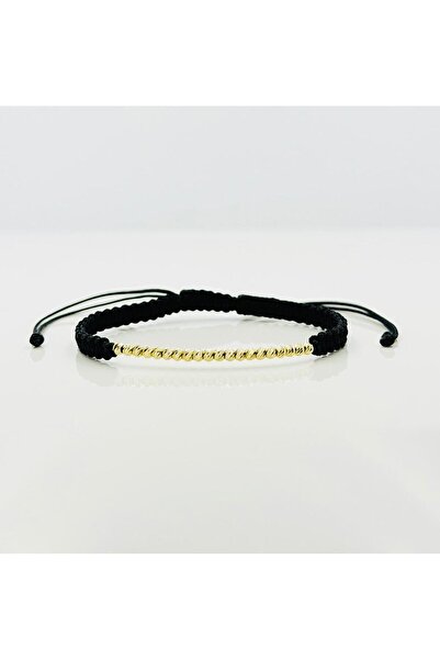 OEM Bracelet with braided cord and 20 585 14k gold balls - Adjustable