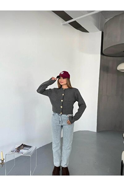 hedef giyim Heart Buttoned Knitwear Cardigan