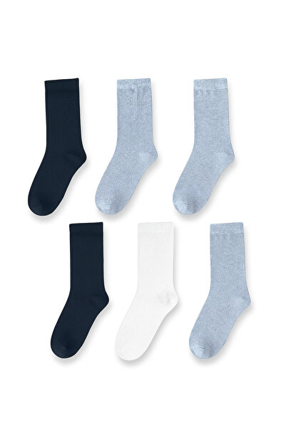Line Smart 6-Piece Women's 100% Cotton String Strap Athlete Socks Set