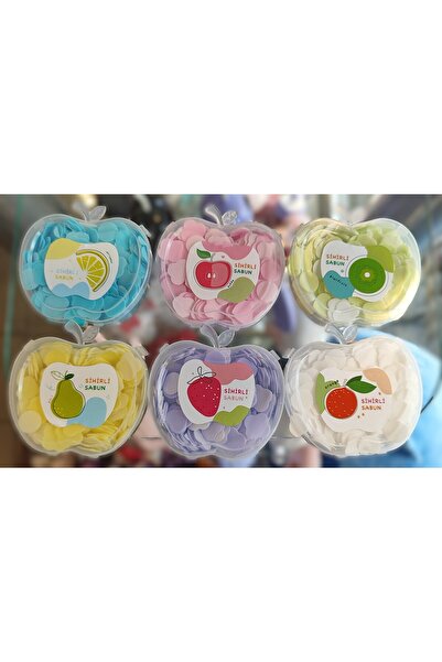 ada çanta kırtasiye مجموعة صابون سحري مكونة من 6 قطع برائحة الفواكه والتفاح معبأة في صندوق موديل AD611851