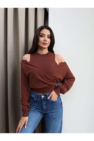 ESRAHELVACI Double Layer Knitwear Cardigan Sweater