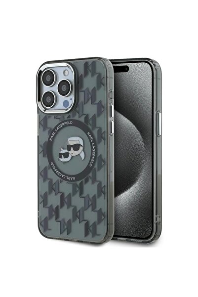 Karl Lagerfeld Case for IPhone 15 Pro Max, IML MagSafe, Black