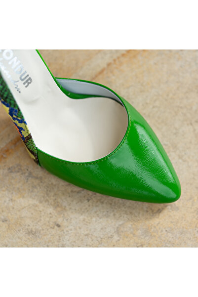 OEM Aime Green Flowers Stiletto Shoes - 39