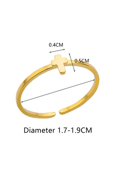 Choice JZ5004G-7 خواتم أوراق الشجر للنساء باللون الذهبي من الفولاذ المقاوم لل...
