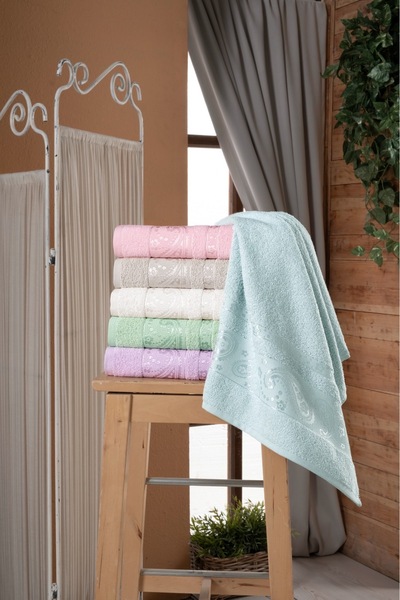 Fiesta Tekstil 50x90 شال 6 قطع مناشف جاكار