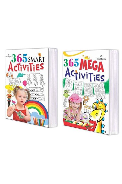 WE HAPPY Pack of 2: 365 Mega & Smart Activities Books for Kids