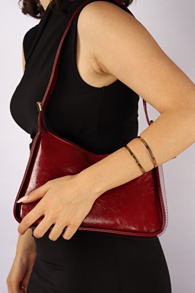 weem bag Elysara Eb0509 |   Crinkled Patent Leather Showy Portfolio Bag