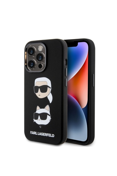 Karl Lagerfeld Carcasă pentru iPhone 15 Pro, silicon, neagră