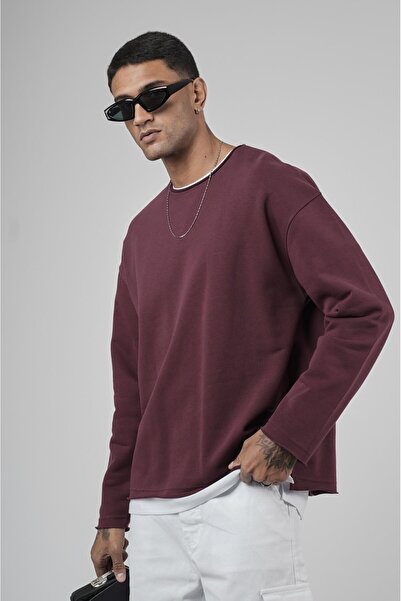 king brich Pis Yaka Oversize Cut Men's Plain Sweatshirt