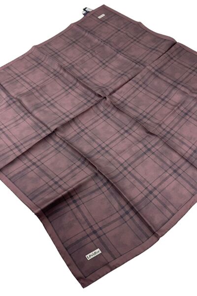 Levidor وشاح حريري من التويل LD1136 بنمط منقوش 08-لون وردي جاف