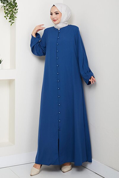 hafsamina Φεράς με λαβή και κουμπί Indigo HM2861