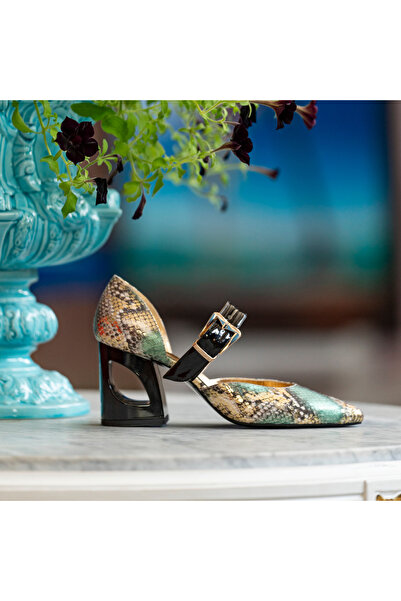 OEM Women's Shoes with Thick Heels People Royal Green - 39