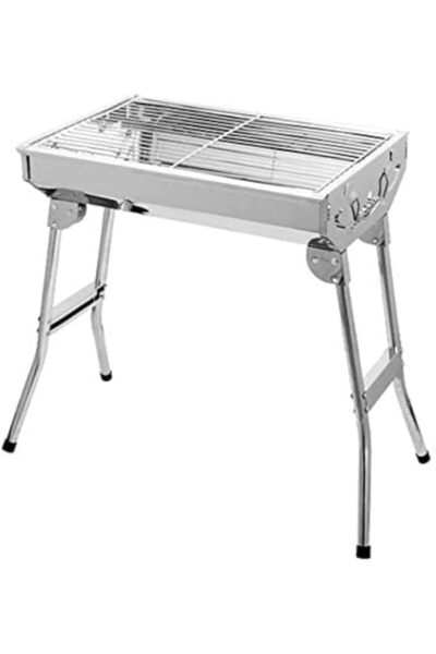 Generic شواية فحم محمولة قابلة للطي من الفولاذ المقاوم للصدأ للتخييم في الهوا...