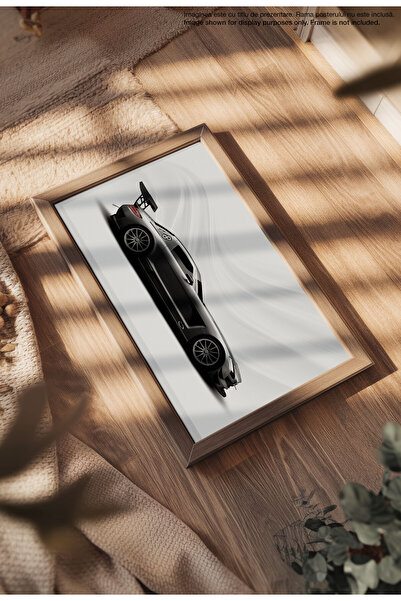 21mxm Sports Car Canvas Poster – Unframed Print - Car Enthusiasts - 1353 2011 SLS AMG GT3 - Black