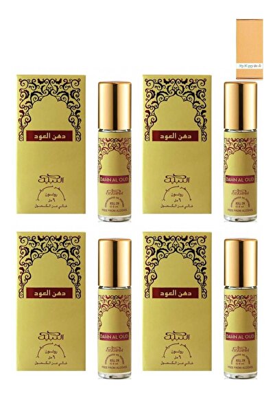 Nabeel 4 قطع دهن العود رول أون زيت عطري خالي من الكحول 6 مل