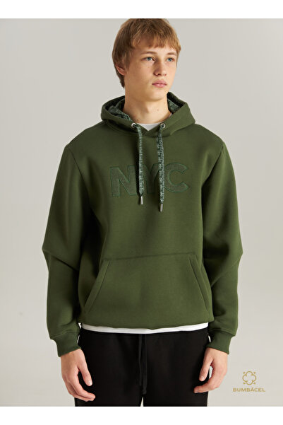 Bumbăcel Hanorac din bumbac cu flis pentru bărbați