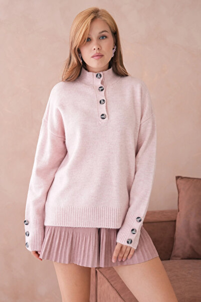 Park Karon Pulover de tricotat cu căptușeală din fleece pentru femei, cu gule...