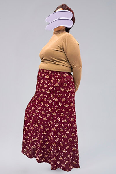 SHE BEST Pieced Long Prayer Skirt, Viscose Flower 8 Pieces Long Women's Skirt