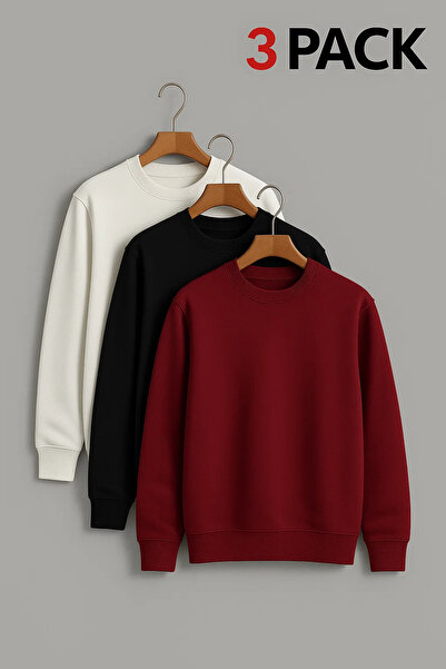 COMBİNE MİCHAİL Men's Oversized Premium Winter 3-Piece Sweater
