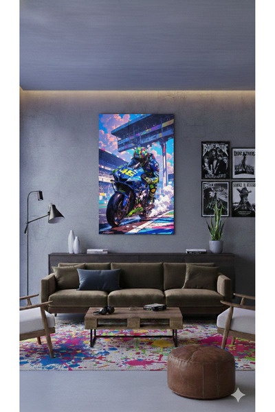 BLT DİZAYN Blue Racing Motorcycle Cam Table