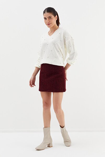 Shopping Shop Kaşe mini skirt bordo