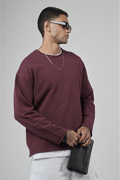 Butik Trend Biz Oversize Pis Collar Men's Plain Sweatshirt