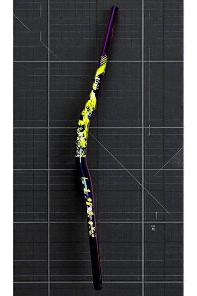 lunje Alüminyum 31.8 780 Mm Riser Mtb Gidon Bisiklet Gidonu Rainbow Sarı