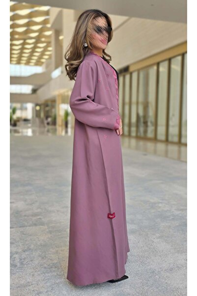AYA mwt686 عباية وردية مع تطريز
